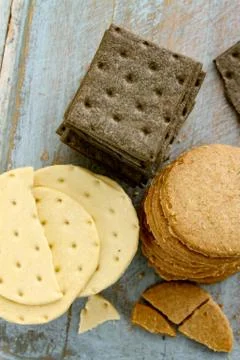 Baked cheese biscuits Stock Photos