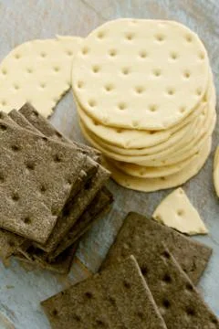 Baked cheese biscuits Stock Photos