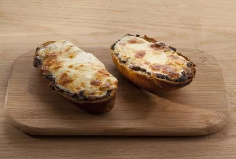 Baked cheesy roll bread Stock Photos