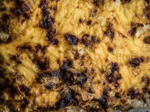 Baked Chicken with Cheese Stock Photos