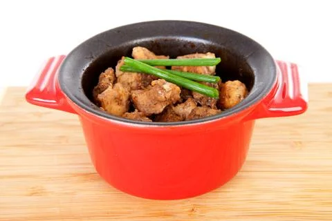 Baked chicken in pan Foto stock