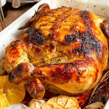 Baked chicken Stock Photos