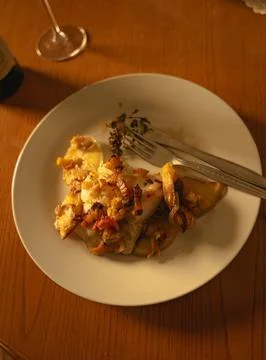 Baked cod dish Stock Photos