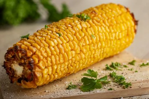Baked corn cob Foto stock