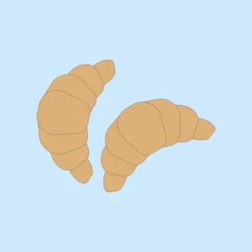 Baked Croissant Icon Ilustração Stock