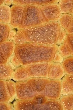Baked Croissants Texture Stock Photos