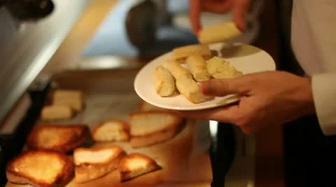 Baked croquettes Stock Footage 10564212