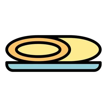 Baked dish icon vector flat Stock Illustration