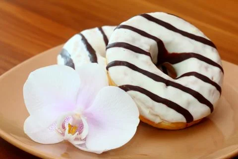 Baked donuts Stock Photos