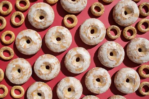 Baked donuts Foto stock