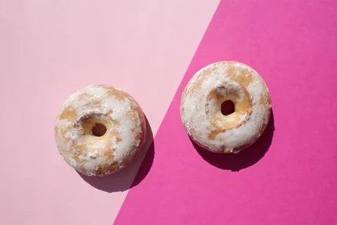 Baked donuts Stock Photos