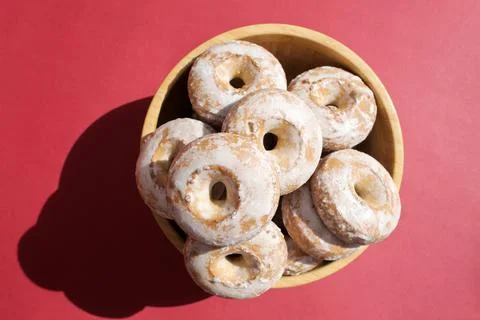 Baked donuts Stock Photos