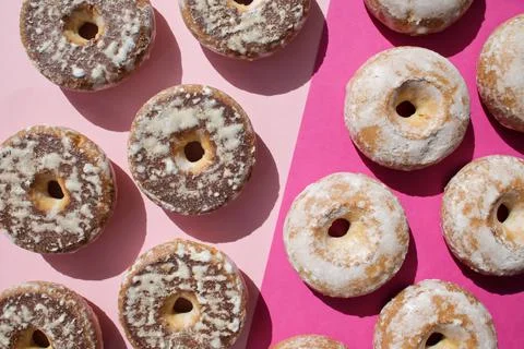 Baked donuts Stock Photos