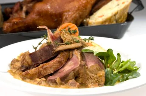 Baked duck Stock Photos