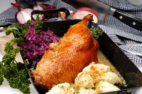 Baked duck Stock Photos