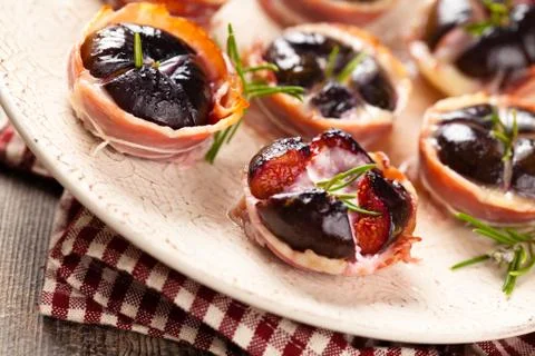 Baked Figs. Stock Photos