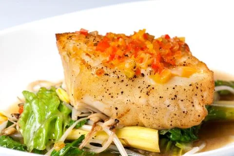 Baked fish Stock Photos