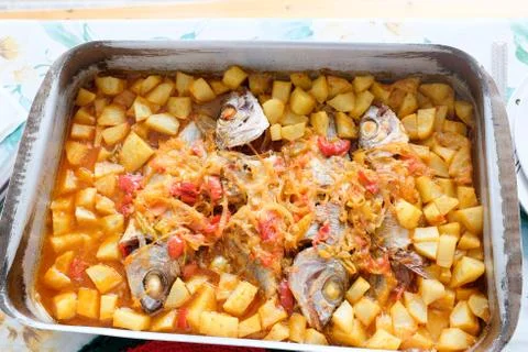 Baked Fish Fotos Stock