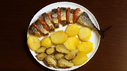 Baked fish Stock Photos