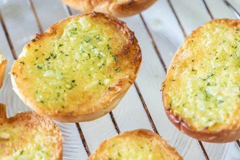 Baked Garlic Bread Stock Photos