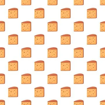 Baked goods slices seamless pattern background design Illustrazione stock