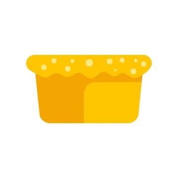 Baked goods tray flat icon vector illustration Stock Illustration