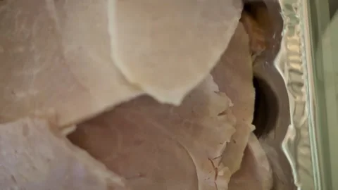 Baked Ham Focus pull Extreme close up Shamong New Jersey 4k Video stock 274844305