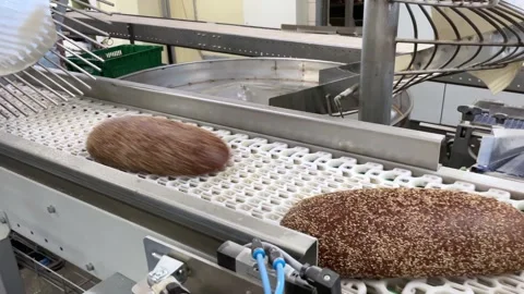 Baked loaf of bread in the bakery Stock Footage 252116676