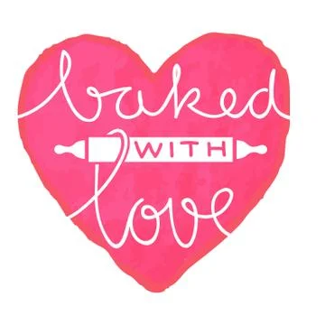 Baked with love Stock Illustration