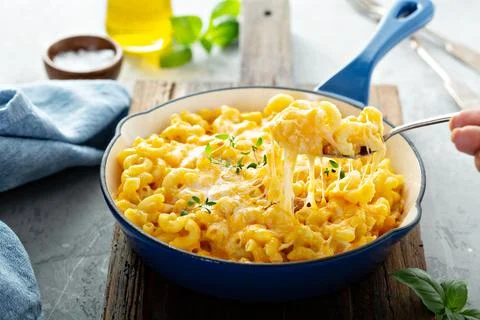 Baked mac and cheese Stock Photos