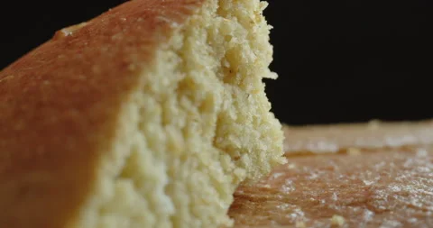 Baked meal made of cornbread 4K close-up footage Stock Footage 249027354
