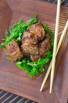 Baked meat Stock Photos