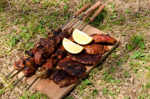 Baked meat Stock Photos