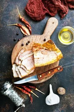 Baked meat Stock Photos