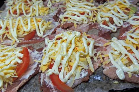 Baked meat with vegetables Stock Photos