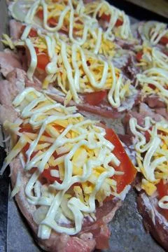 Baked meat with vegetables Stock Photos