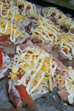 Baked meat with vegetables Stock Photos