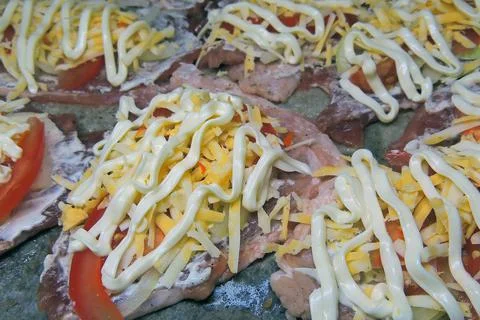 Baked meat with vegetables Stock Photos