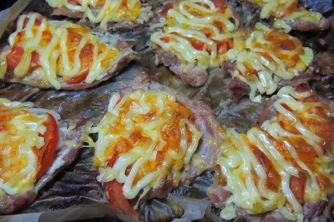 Baked meat with vegetables Foto stock