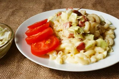 Baked pasta background Fotos Stock