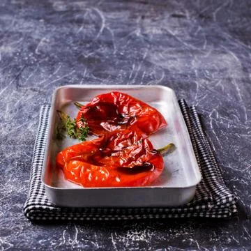 Baked peppers Stock Photos