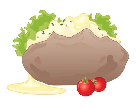 Baked potato Illustrazione stock