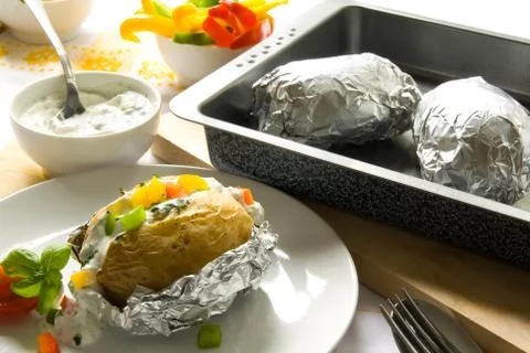 Baked potato Foto stock
