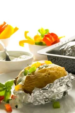 Baked potato Stock Photos