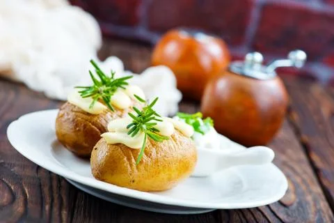 Baked potato Stock Photos