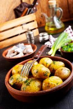 Baked potato Stock Photos