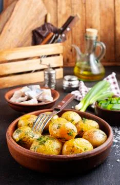Baked potato Stock Photos