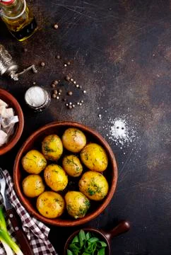 Baked potato Stock Photos
