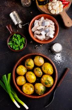 Baked potato Stock Photos