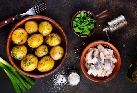 Baked potato Stock Photos